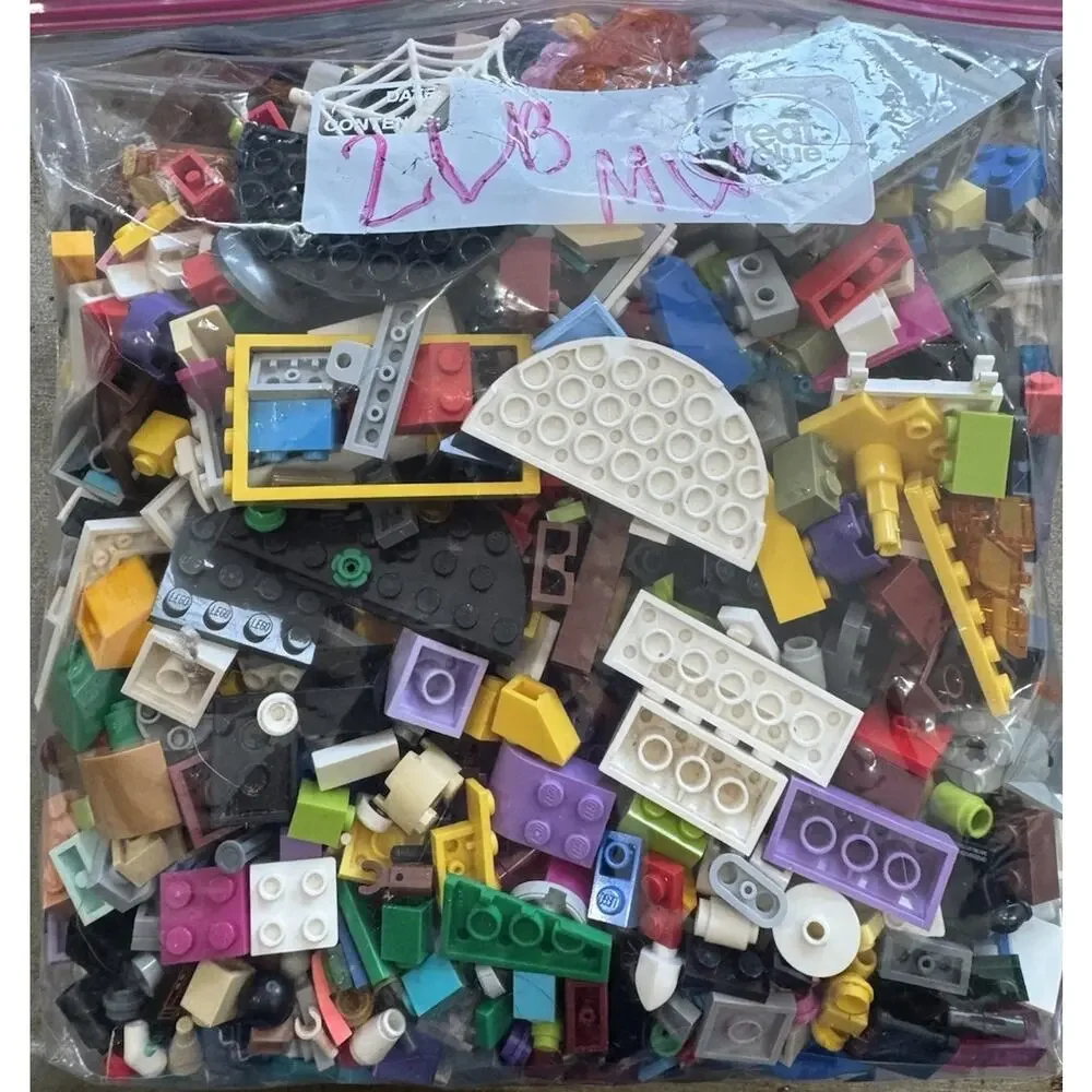 2 lbs Mixed LEGO Lot  Authentic Genuine Bricks Parts & Pieces Cleaned & Sorted - Picture 2 of 8